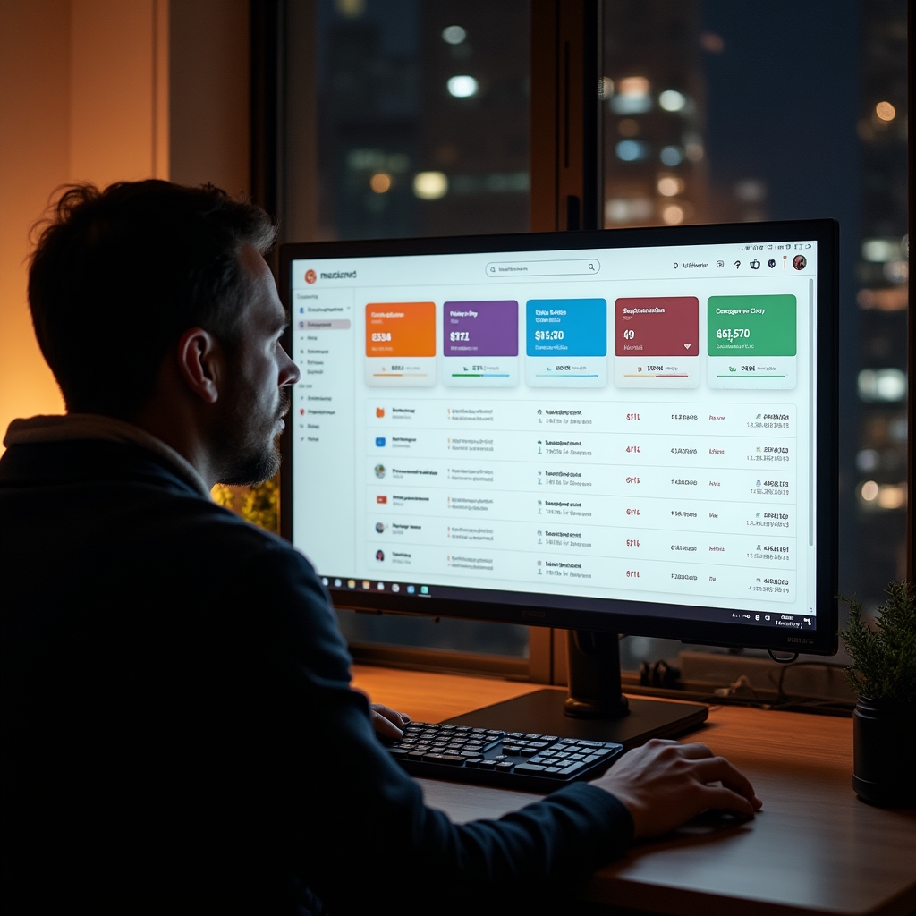 Категории цифровых подписок на экране компьютера